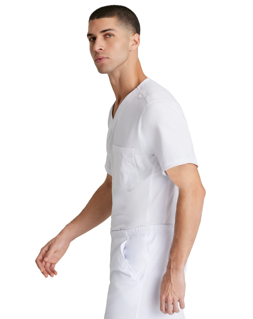 Vista 2 de Pijama Quirúrgica Blanca Para Hombre Skechers SK0112-SKP718