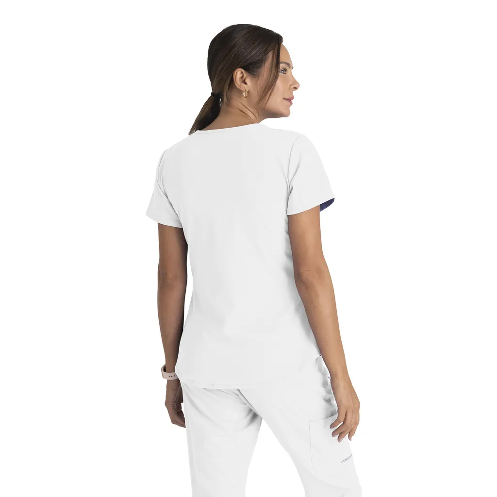 Vista 3 de Pijama Quirúrgica Blanca para Mujer Skechers SK101-SK201