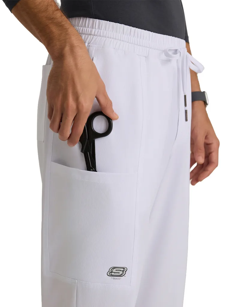 Vista 6 de Pijama Quirúrgica Blanca Para Hombre Skechers SK0112-SKP718