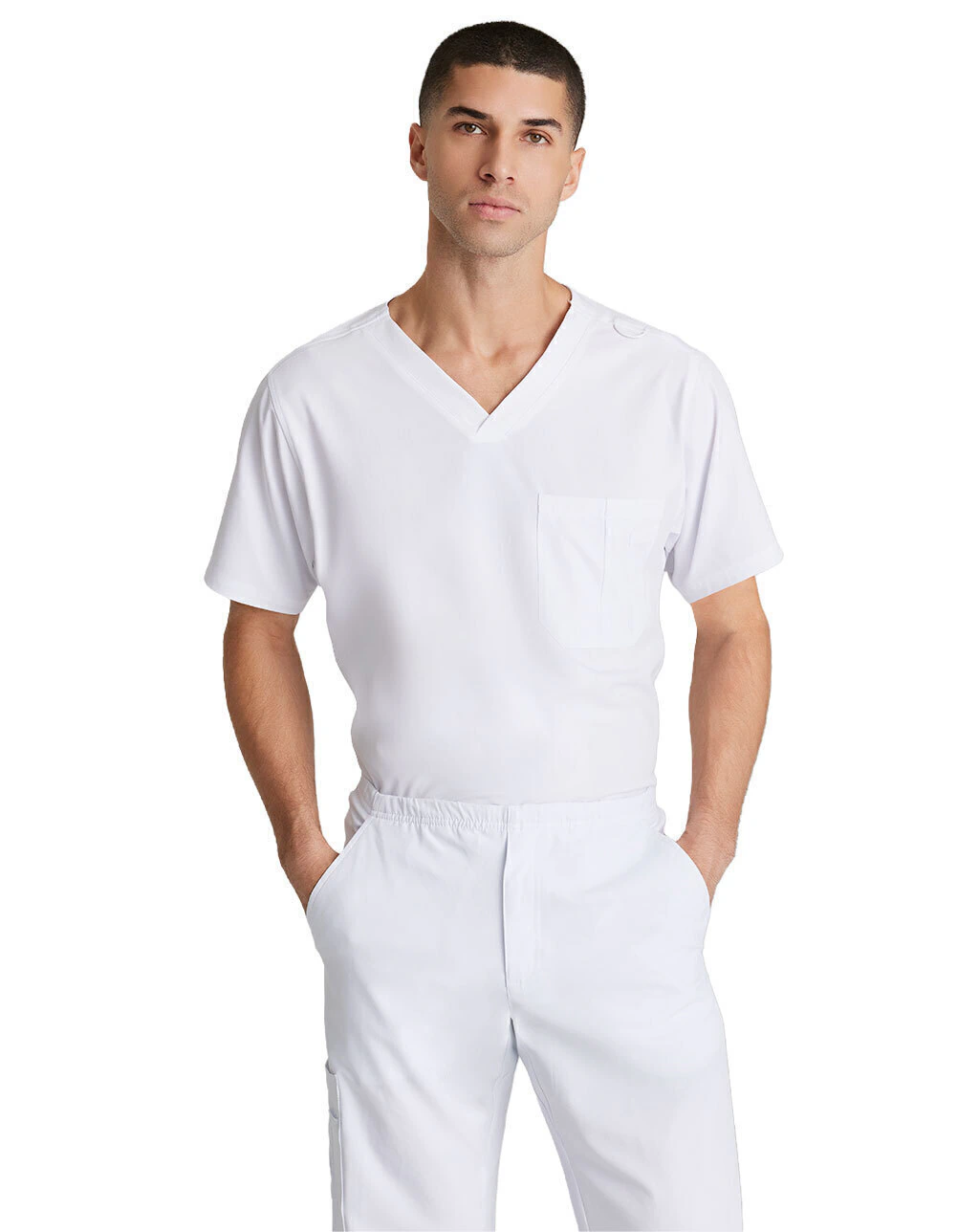 Vista 2 de Pijama Quirúrgica Blanca para Hombre Skechers SK0112-SK0215