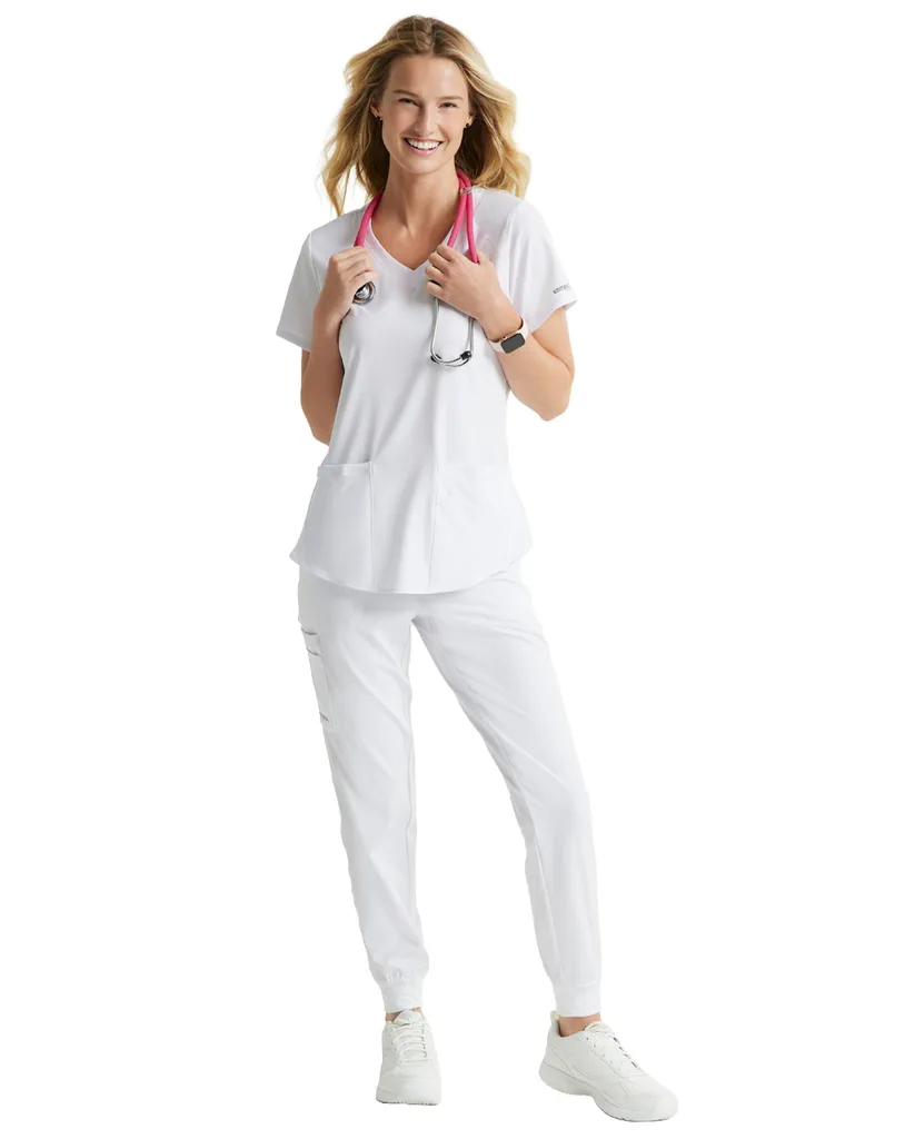 Pijama Quirúrgica Blanca para Mujer Skechers SK101-SKP552